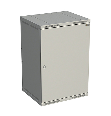 Produkt Szafka naścienna nitowana SENSA 18U 500mm, drzwi blaszane, RAL 7035, SENSA-18U-65-21-G - Solarix - Naścienne 19"