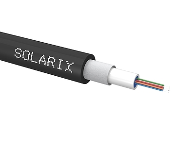 Produkt Uniwersalny kabel CLT Solarix 8wł 50/125 LSOH E<sub>ca</sub> OM4 czarny SXKO-CLT-8-OM4-LSOH - Solarix - Światłowody