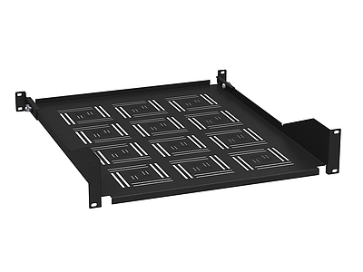 Produkt Półka 19" 1U 550mm BK mocowana do przednich i tylnich szyn UP-35-B - Solarix - Akcesoria 19"