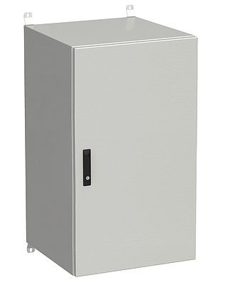 Produkt Naścienna szafa zewnętrzna LC-20 24U 600x600 drzwi blaszane 3 - punktowy zamek LC-20-24U-66-22-G - Solarix - Zewnetrzne z wyższym IP