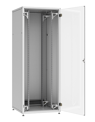 Produkt Szafa LC-50 45U, 800x800 RAL 7035, szklane drzwi - Solarix - Stojące 19"
