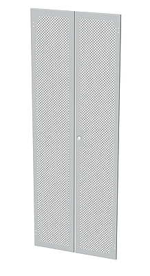 Produkt Drzwi metalowe do LC-50, 45U, szerokość 800 mm, dwuskrzydłowe, perforowane, kolor RAL 7035, zamek 1-punktowy - Solarix - Akcesoria