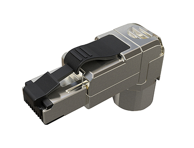 Produkt Konektor MPTL 90° RJ45 CAT6 STP samozaciskowy SXRJ45-6-STP-BK-SA-U - Solarix - Konektory