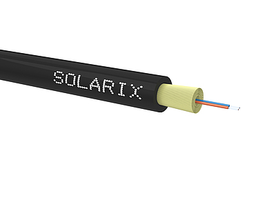 Produkt DROP1000 kabel Solarix 2wł 9/125, 2,8 mm LSOH E<sub>ca</sub> czarny 500m SXKO-DROP-2-OS-LSOH - Solarix - Światłowody