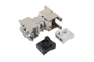 Produkt Łącznik samozaciskowy CAT6A STP SXSPJ-6A-STP-BK-SA - Solarix - Łączniki