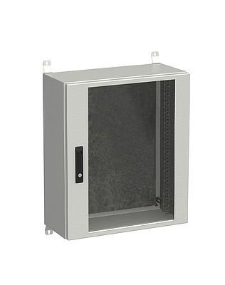 Produkt Naścienna szafa zewnętrzna LC-20 15U 600x300 drzwi szklane 3 - punktowy zamek LC-20-15U-63-12-G - Solarix - Zewnetrzne z wyższym IP