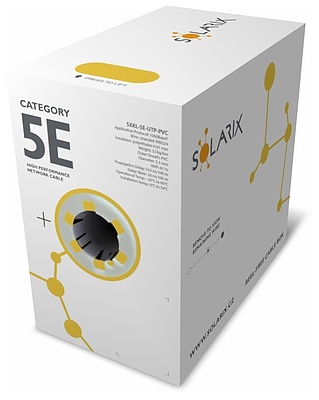 Produkt Kabel typu linka Solarix CAT5E UTP PVC szary box 305m SXKL-5E-UTP-PVC-GY - Solarix - Kable  linka