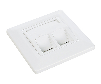 Produkt Gniazdko modularne Solarix na 2 keystony pod tynk białe SX9-2-0-WH - Solarix - Gniazdka