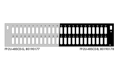 Produkt Panel przełącznicy na 48 adapterów SC duplex - RAL7035 - Solarix - Przełącznice światłowodowe