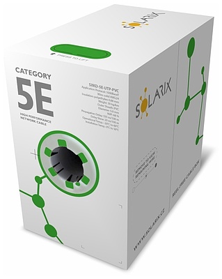 Produkt Kabel instalacyjny CAT5E UTP PVC E<sub>ca</sub> 305m/box SXKD-5E-UTP-PVC - Solarix - Kable instalacyjne