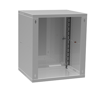 Produkt Szafa naścienna składana SENSA LITE 12U 450mm, drzwi blaszane, RAL 7035, SENSA-L-12U-545-21-G - Solarix - Naścienne 19"