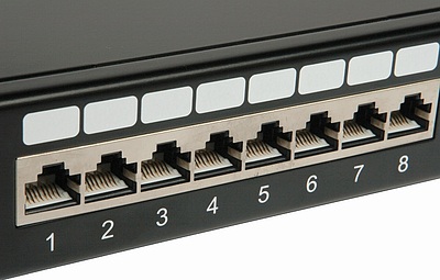 Produkt 19" patch panel Solarix 24 x J45 CAT6 STP czarny 1U SX24-6-STP-BK - Solarix - Patch panele
