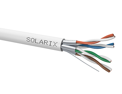 Produkt Kabel instalacyjny Solarix CAT6A STP LSOH D<sub>ca</sub>-s1,d2,a1 650 MHz szpula 500 m SXKD-6A-STP-LSOH - Solarix - Kable instalacyjne
