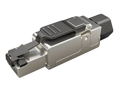 Produkt Konektor przemysłowy uniwersalny RJ45 CAT6A STP samozaciskowy SXRJ45-6A-STP-BK-SA - Solarix - Konektory