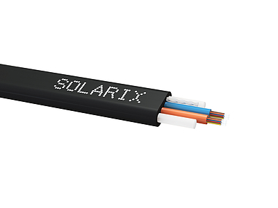 Produkt Kabel światłowodowy zewnętrzny samonośny Solarix Flat DROP 24wł OS HDPE F<sub>ca</sub> SXKO-FLAT-DROP-24-OS-HDPE - Solarix - Światłowody