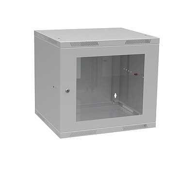 Produkt Szafa naścienna składana SENSA LITE 9U 450mm, drzwi szklane, RAL 7035 SENSA-L-9U-545-11-G - Solarix - Naścienne 19"