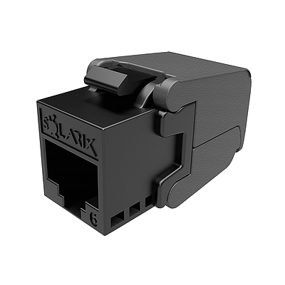 Produkt Samozaciskowy keystone Solarix CAT6 UTP RJ45 SXKJ-6-UTP-BK-SA - Solarix - Keystony