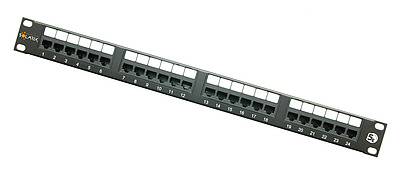 Produkt 19" patch panel Solarix 24 x RJ45 CAT5E UTP 150 MHz czarny 1U SX24-5E-UTP-BK - Solarix - Patch panele
