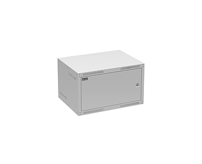 Produkt Szafa naścienna GrandN 6U 450mm, drzwi blaszane, RAL 7035, GrandN-6U-645-21-G - Solarix - Naścienne 19"