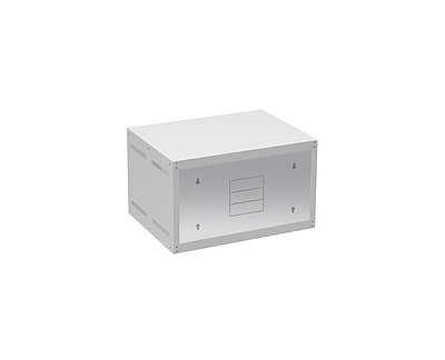 Produkt Szafa naścienna GrandN 6U 450mm, drzwi blaszane, RAL 7035, GrandN-6U-645-21-G - Solarix - Naścienne 19"