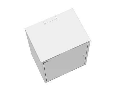 Produkt Szafa naścienna GrandN 6U 450mm, drzwi blaszane, RAL 7035, GrandN-6U-645-21-G - Solarix - Naścienne 19"
