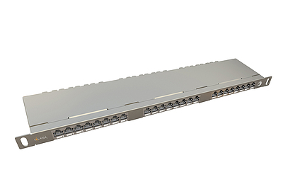 Produkt 19" patch panel Solarix 24xRJ45 CAT6 STP z wspornikiem 0,5U SX24HD-6-STP-SL  - Solarix - Patch panele
