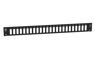 Produkt Panel przełącznicy 1U na 24 adaptery SC duplex - BK FP2-1U-24SCD-B - Solarix - Przełącznice światłowodowe