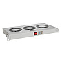 Produkt Jednostka wentylacyjna 19" 1U 3 wentylatory z bimetalowym termostatem RAL 7035 do 19" szyn VJ19-3-T-B - Solarix - Akcesoria 19"