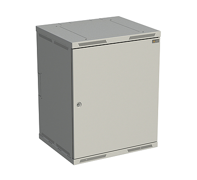 Produkt Szafka naścienna nitowana SENSA 15U 500mm, drzwi blaszane, RAL 7035, SENSA-15U-65-21-G - Solarix - Naścienne 19"