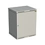 Produkt Szafka naścienna nitowana SENSA 15U 500mm, drzwi blaszane, RAL 7035, SENSA-15U-65-21-G - Solarix - Naścienne 19"