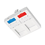Produkt Moduł French style Solarix 45 x 45mm na 2 keystony prosty biały SXF-M-2-45-WH-P - Solarix - Gniazdka