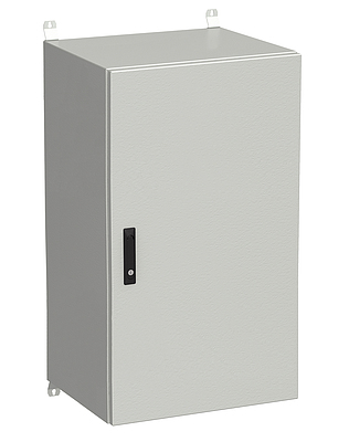 Produkt Naścienna szafa zewnętrzna LC-20 24U 600x500 drzwi blaszane 3 - punktowy zamek LC-20-24U-65-22-G - Solarix - Zewnetrzne z wyższym IP