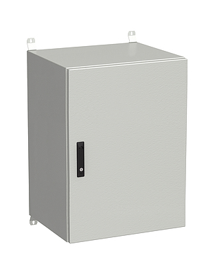 Produkt Naścienna szafa zewnętrzna LC-20 18U 600x500 drzwi blaszane 3 - punktowy zamek LC-20-18U-65-22-G - Solarix - Zewnetrzne z wyższym IP