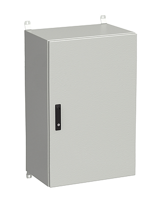Produkt Naścienna szafa zewnętrzna LC-20 21U 600x400 drzwi blaszane 3 - punktowy zamek LC-20-21U-64-22-G - Solarix - Zewnetrzne z wyższym IP