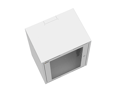 Produkt Szafa naścienna GrandN 6U 450mm, drzwi szklane, RAL 7035, GrandN-6U-645-11-G - Solarix - Naścienne 19"