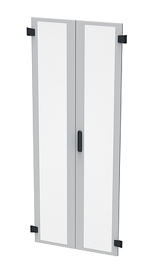Produkt Drzwi metalowe do LC-50, 42U, szerokość 800 mm, dwuskrzydłowe, perforowane, kolor RAL 7035, zamek 3-punktowy - Solarix - Akcesoria