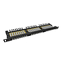 Produkt 19" patch panel Solarix 24xRJ45 CAT6 UTP z wspornikiem 0,5U czarny SX24HD-6-UTP-BK - Solarix - Patch panele