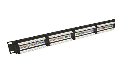 Produkt 19" patch panel Solarix 24 x RJ45 CAT6 UTP 350 MHz 1U czarny SX24-6-UTP-BK - Solarix - Patch panele