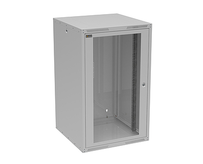 Produkt Szafa naścienna GrandN DUO 20U 600mm, drzwi szklane, RAL 7035, GrandND-20U-66-11-G - Solarix - Naścienne 19"