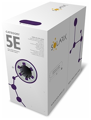 Produkt Kabel instalacyjny Solarix CAT5E UTP LSOH D<sub>ca</sub>-s1,d2,a1 box 500 m. SXKD-5E-UTP-LSOH - Solarix - Kable instalacyjne