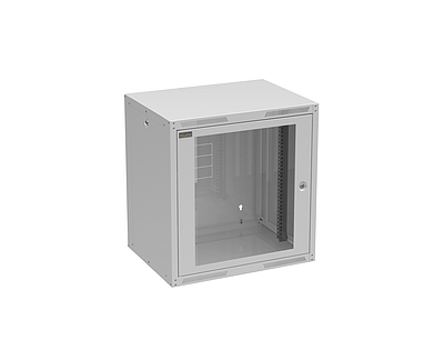 Produkt Szafa naścienna GrandN DUO 12U 450mm, drzwi szklane, RAL 7035, GrandND-12U-645-11-G - Solarix - Naścienne 19"