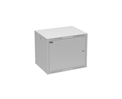 Produkt Szafa naścienna GrandN DUO 9U 450mm, drzwi blaszane, RAL 7035, GrandND-9U-645-21-G - Solarix - Naścienne 19"