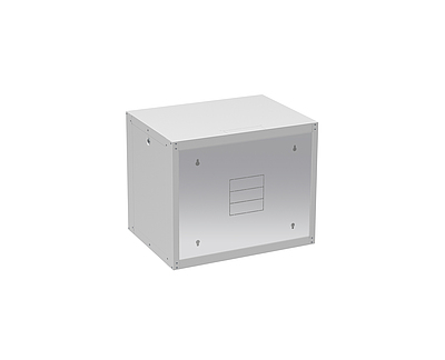 Produkt Szafa naścienna GrandN DUO 9U 450mm, drzwi blaszane, RAL 7035, GrandND-9U-645-21-G - Solarix - Naścienne 19"