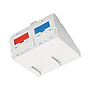 Produkt Moduł French style Solarix 45 x 45mm na 2 keystony kątowy biały SXF-M-2-45-WH-U - Solarix - Gniazdka