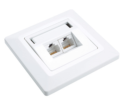 Produkt Gniazdko Solarix CAT6 UTP 2 x RJ45 pod tynk białe SX9-2-6-UTP-WH - Solarix - Gniazdka