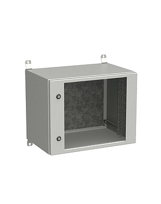 Produkt Naścienna szafa zewnętrzna LC-20 9U 600x400 drzwi szklane 2x1 - punktowy zamek LC-20-9U-64-11-G - Solarix - Zewnetrzne z wyższym IP