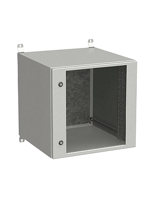 Produkt Naścienna szafa zewnętrzna LC-20 12U 600x600 drzwi szklane 2x1 - punktowy zamek LC-20-12U-66-11-G - Solarix - Zewnetrzne z wyższym IP