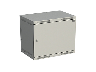Produkt Szafka naścienna nitowana SENSA 9U 400mm, drzwi blaszane, RAL 7035 - Solarix - Naścienne 19"