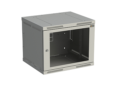 Produkt Szafka naścienna nitowana SENSA 9U 500mm, drzwi przeszklone, RAL 7035, SENSA-9U-65-11-G - Solarix - Naścienne 19"