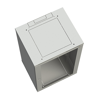 Produkt Szafka naścienna nitowana SENSA 9U 500mm, drzwi przeszklone, RAL 7035, SENSA-9U-65-11-G - Solarix - Naścienne 19"